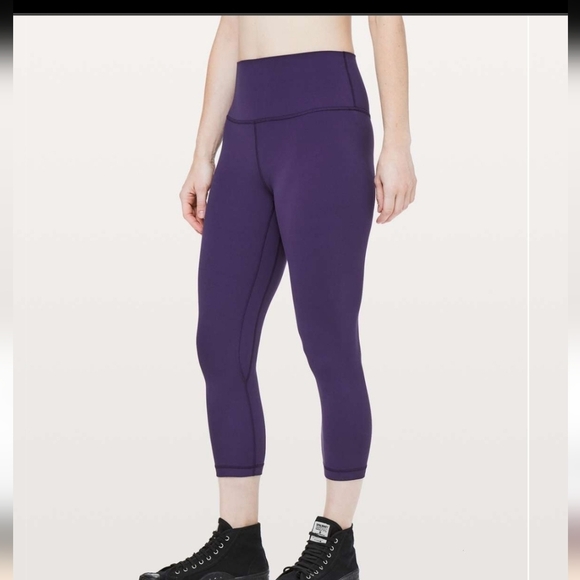 Lululemon Align Crop 21" Dark Court Purple Leggings Size 8 - Picture 1 of 9